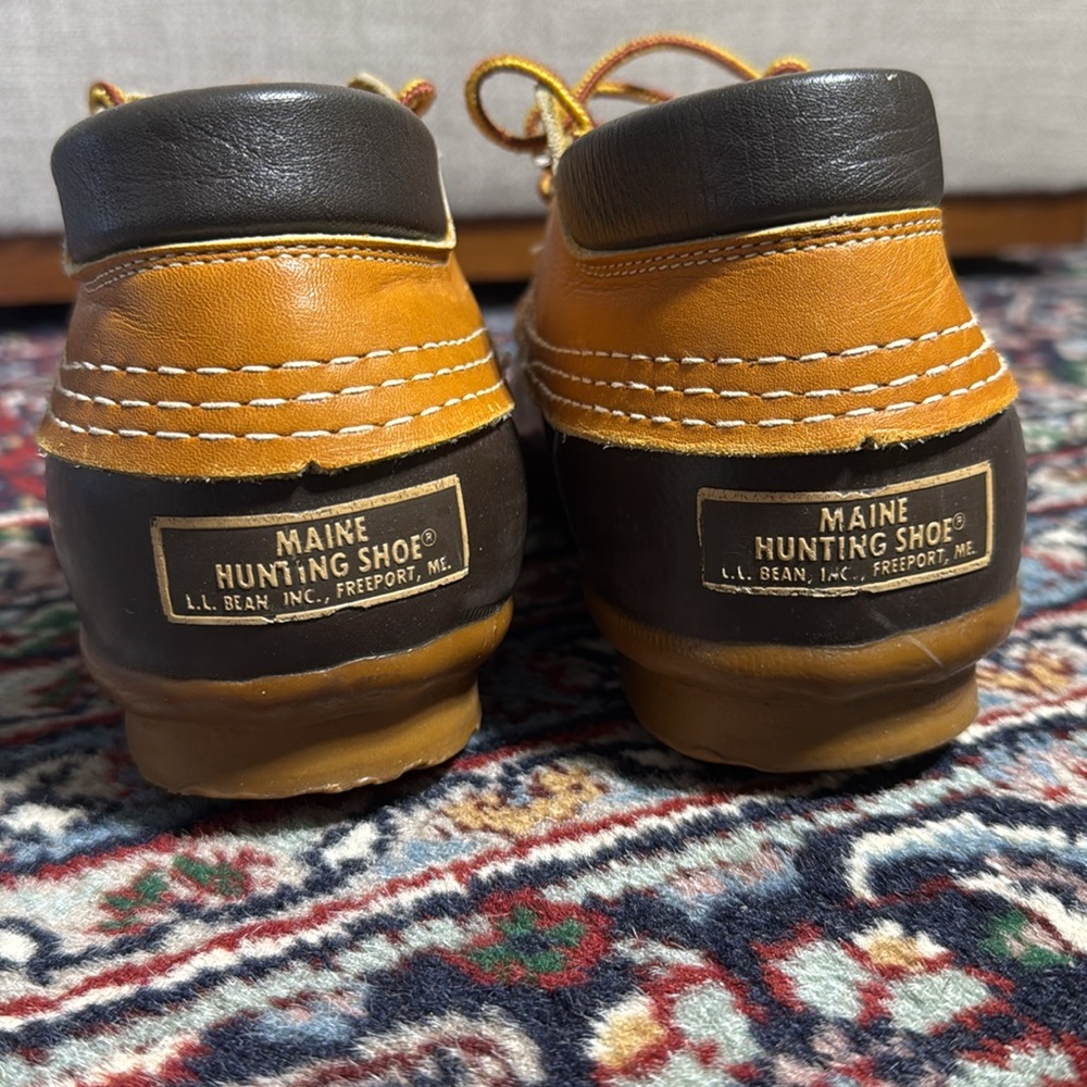 L.L. Bean Vintage Duck Boots Low Ankle Hunting Shoes | Men 6 / Women 8 - Picture 5 of 8